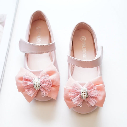 New Princess Casual Flat Rhinestone Dress Flower Girl Shoes PureLittleBloom.Co