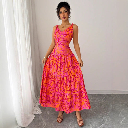 Casual Pattern Mid-length Dress PureLittleBloom.Co