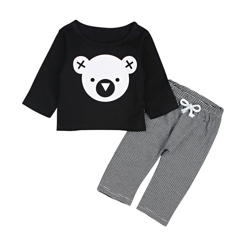 Koala Top Striped Pants Two Piece Kids PureLittleBloom.Co