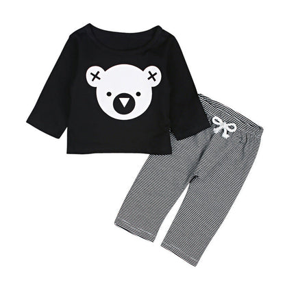 Koala Top Striped Pants Two Piece Kids PureLittleBloom.Co