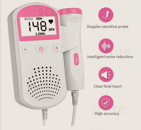 Fetal Heart Rate Monitor Home Pregnancy Baby Fetal Sound Heart Rate Detector PureLittleBloom.Co