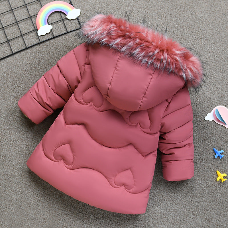 Thicken warm girls' cotton coat PureLittleBloom.Co