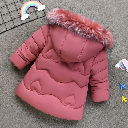 Thicken warm girls' cotton coat PureLittleBloom.Co