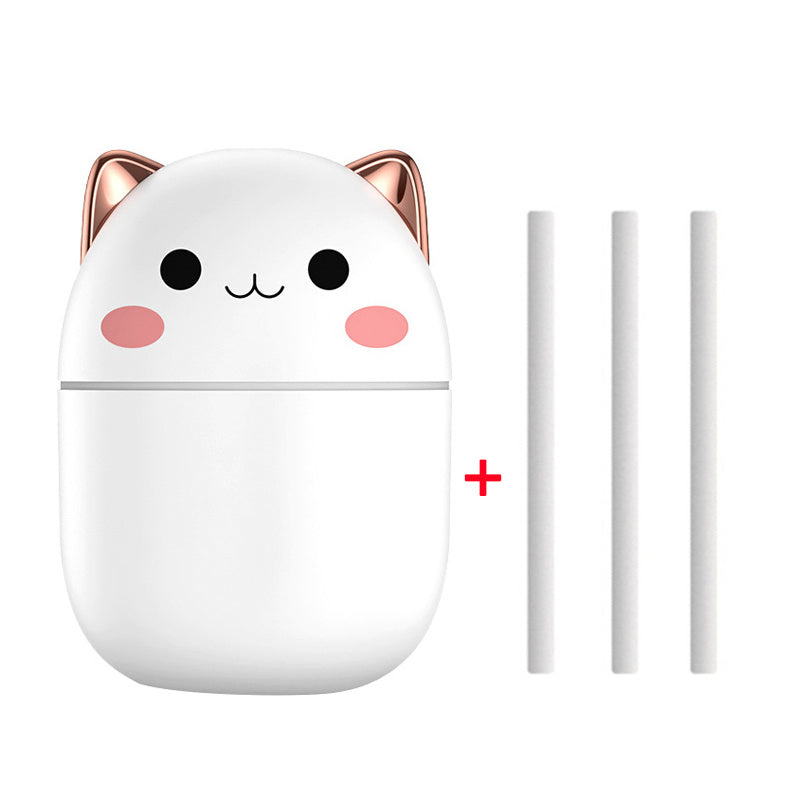 Air Humidifier Cute Cat Ultra-Silent USB Office Household Bedroom Car Aromatherapy Air Purifier With Led Cool Mist Spray PureLittleBloom.Co