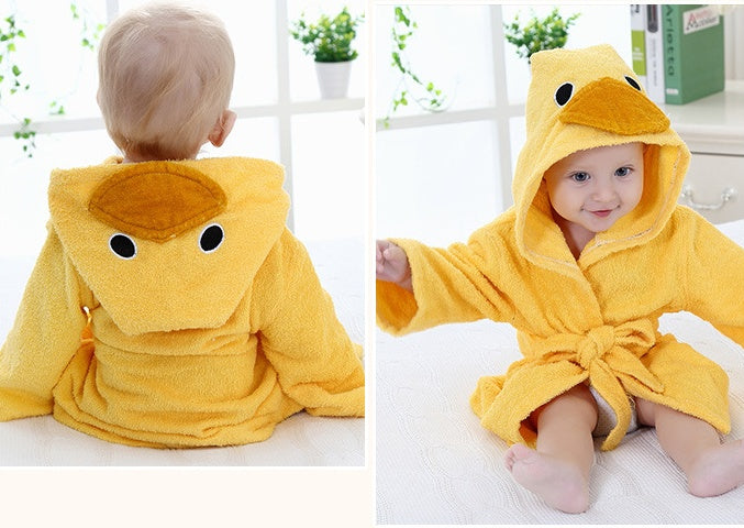 Cartoon Cute Animal Modeling Baby Bath Towels Baby Bathrobes Cotton Children's Bathrobes Baby Hooded PureLittleBloom.Co