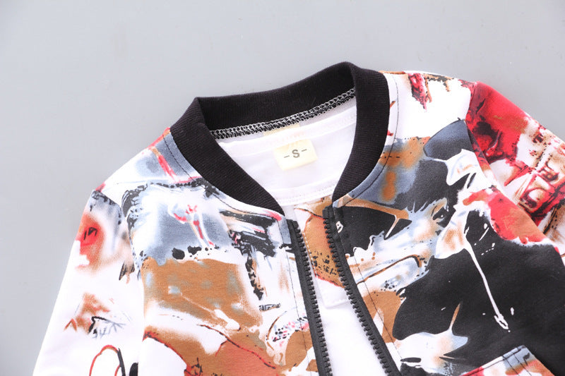 Boys Handsome Autumn And Winter Clothes Three-Piece Kid Clothes PureLittleBloom.Co