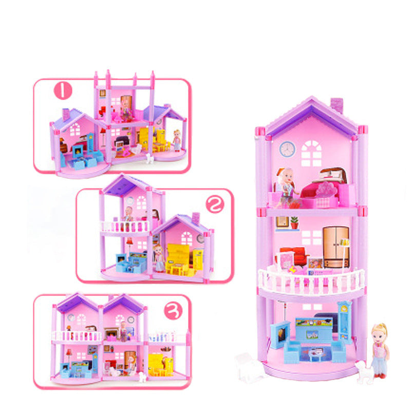 House Doll House Villa DIY Assembled House PureLittleBloom.Co