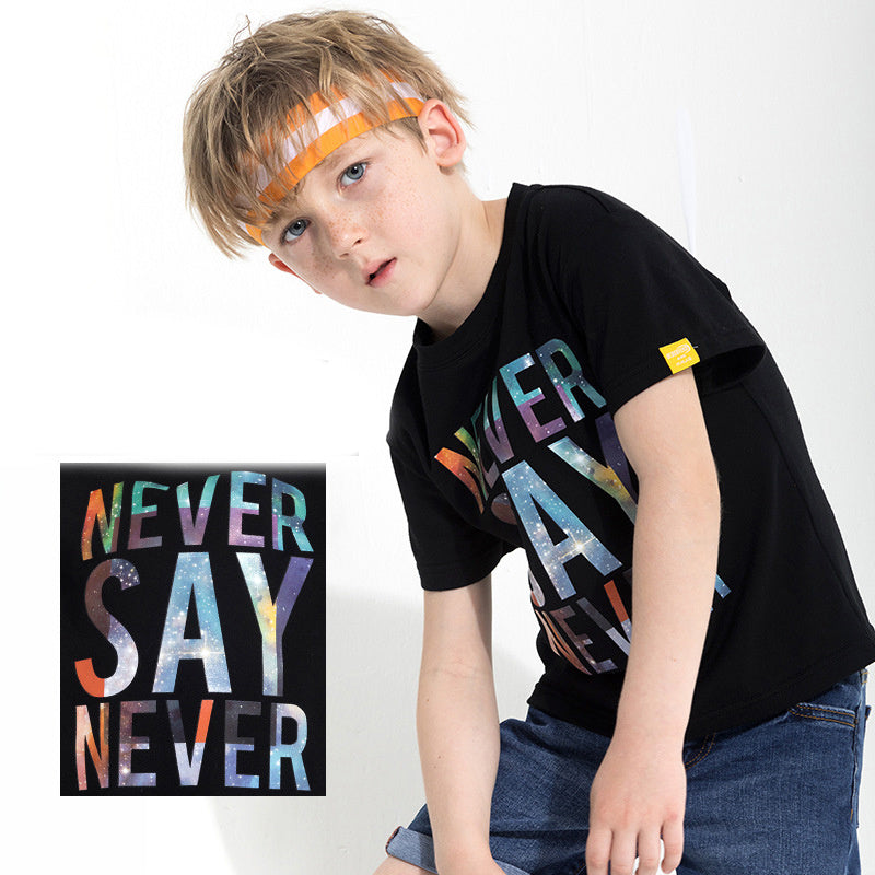 Children's letter print T-shirt PureLittleBloom.Co