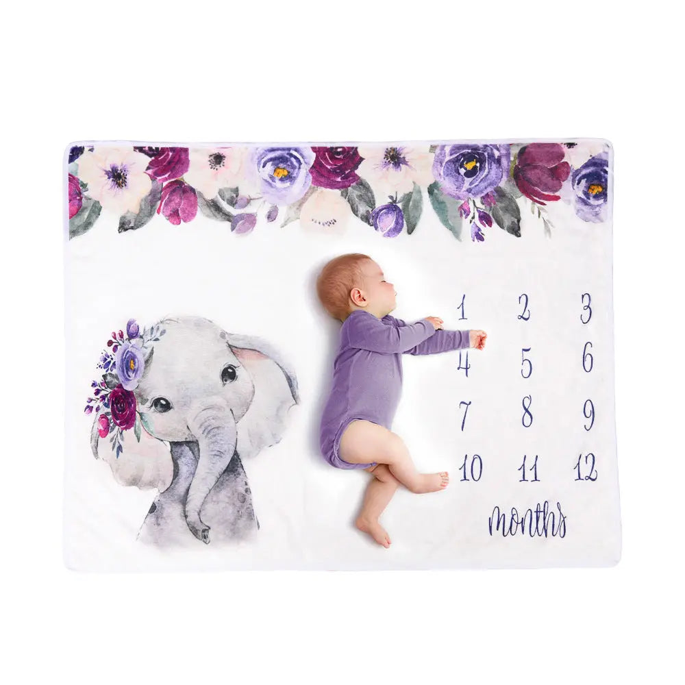 Baby milestone blanket PureLittleBloom.Co