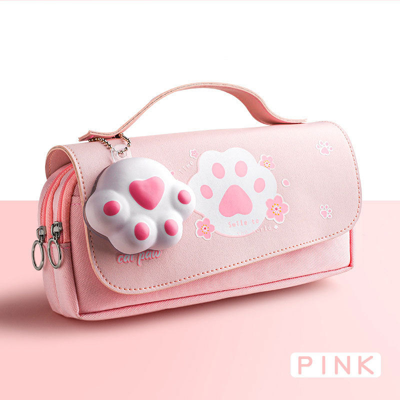Decompression Pencil Bag Net Red Portable Pencil Bag Primary School Girl PureLittleBloom.Co