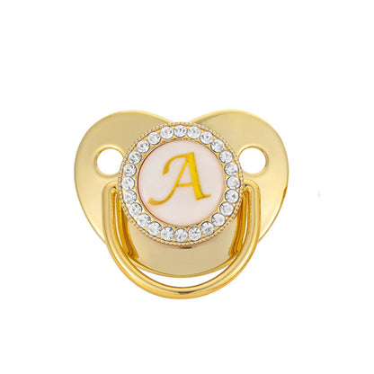 Baby Gold 26 Letter Soothing Pacifier PureLittleBloom.Co