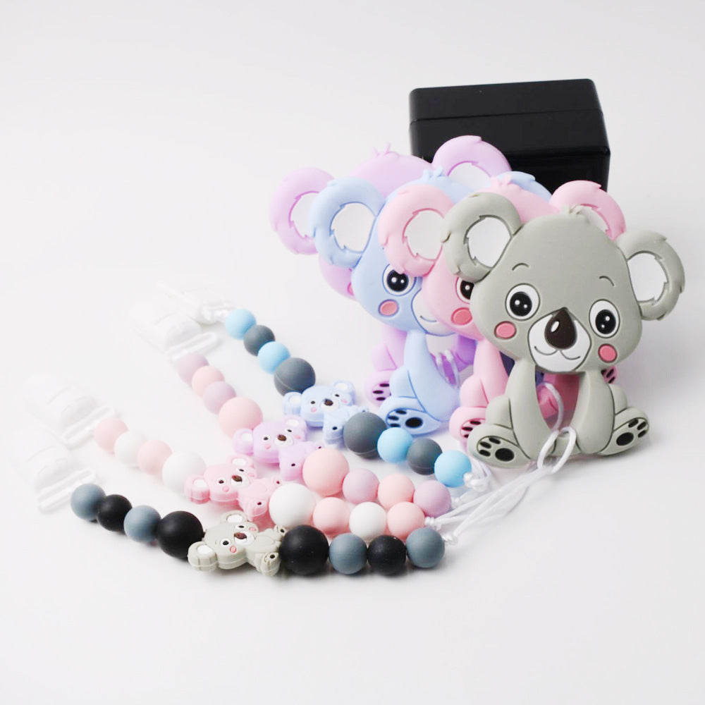 Silicone Koala Anti-drop Chain Teether Set PureLittleBloom.Co