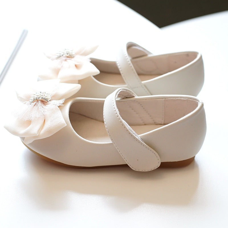 New Princess Casual Flat Rhinestone Dress Flower Girl Shoes PureLittleBloom.Co