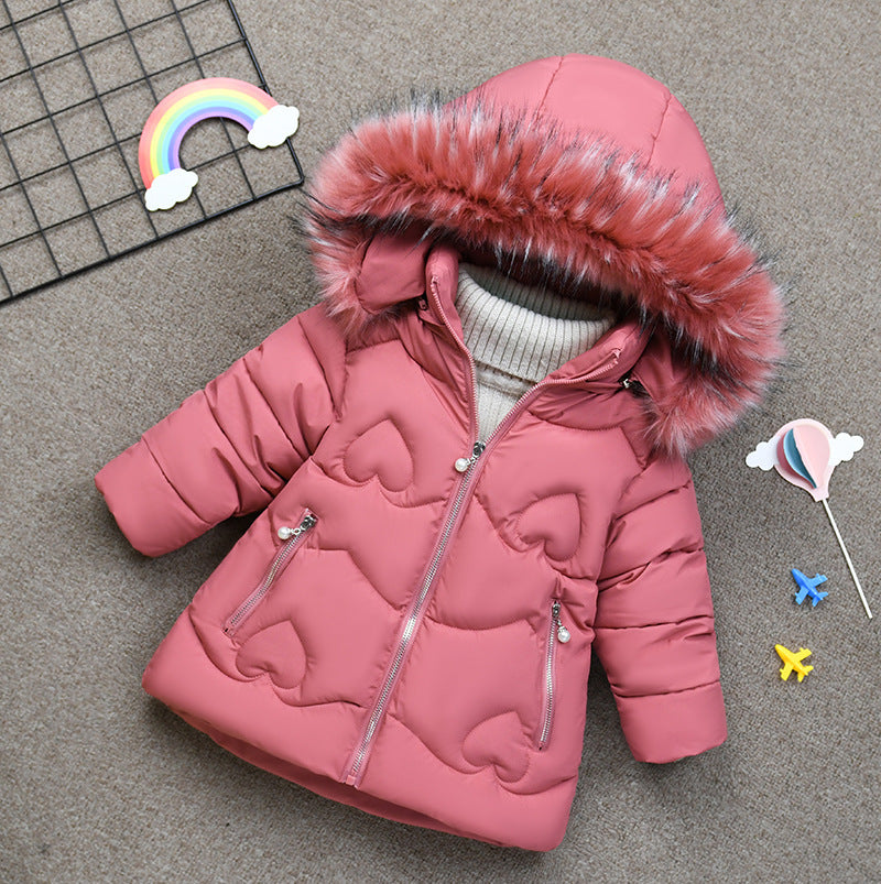 Thicken warm girls' cotton coat PureLittleBloom.Co