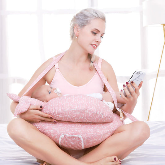 Nursing Pillows Baby Maternity Breastfeeding Multifunction Adjustable Cushion Infant Newborn Feeding Layered Washable Cover PureLittleBloom.Co