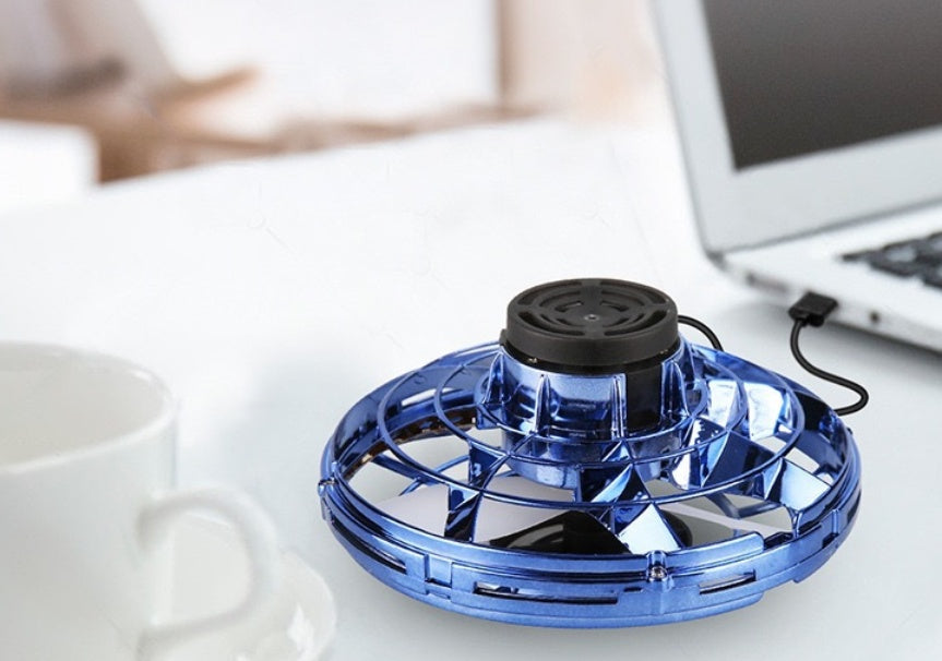 Mini Fingertip Gyro Interactive Decompression Toy Drone LED UFO Type Flying Helicopter Spinner Toy Kids PureLittleBloom.Co