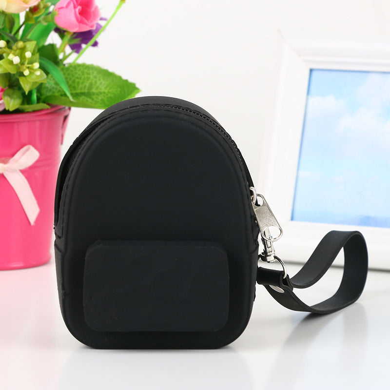 Lovely silicone earphone backpack portable handbag, handbag, handbag, purse, zero purse, children's candy color key bag manufacturer PureLittleBloom.Co