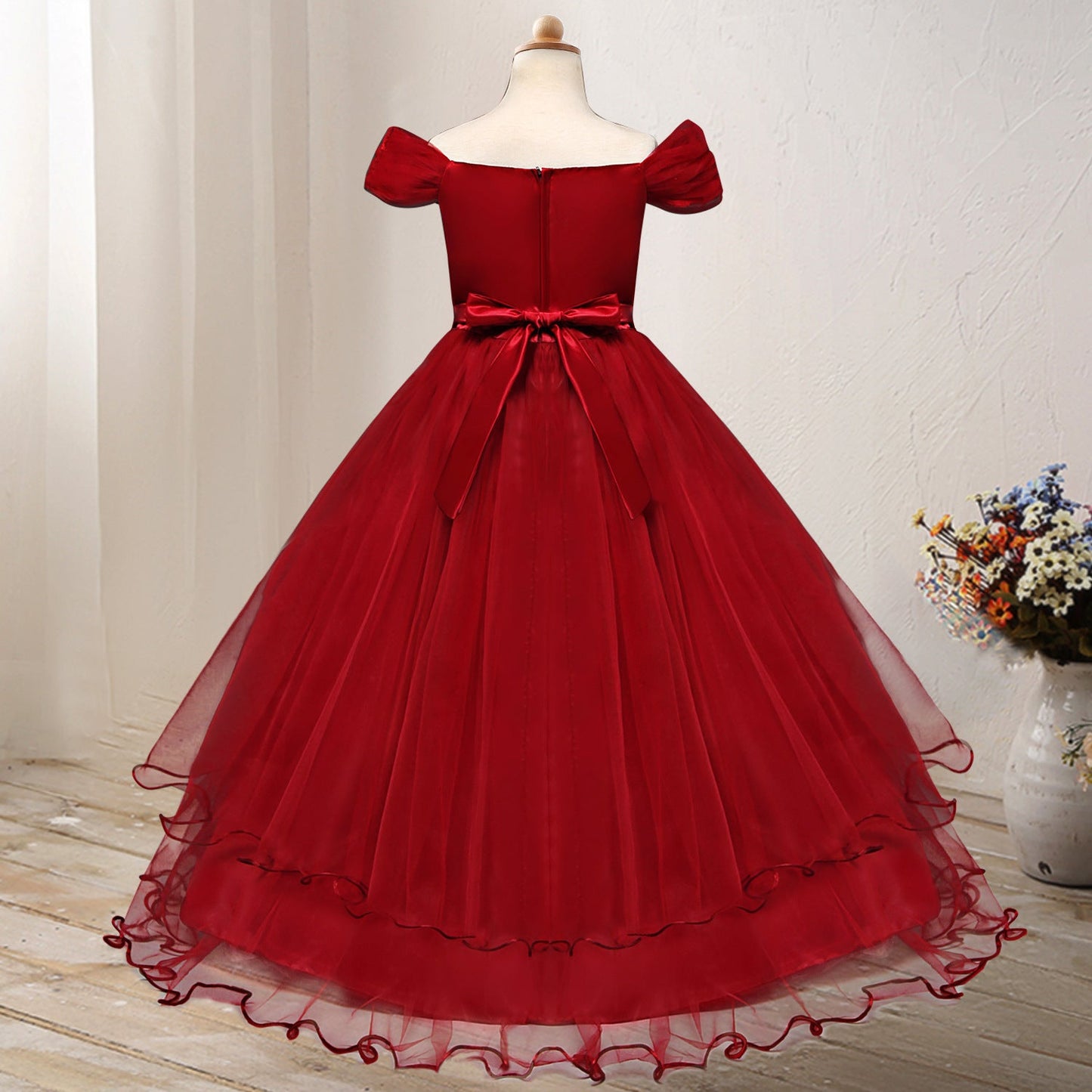 One-shoulder Princess Flower Dress Costume PureLittleBloom.Co