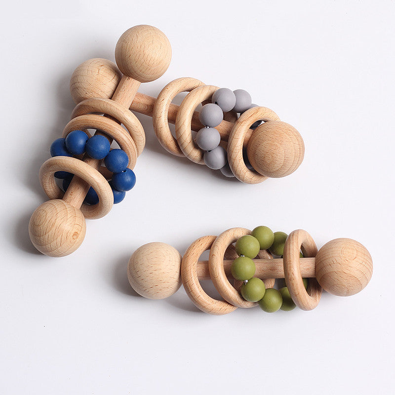Beech rattle baby teeth toy PureLittleBloom.Co