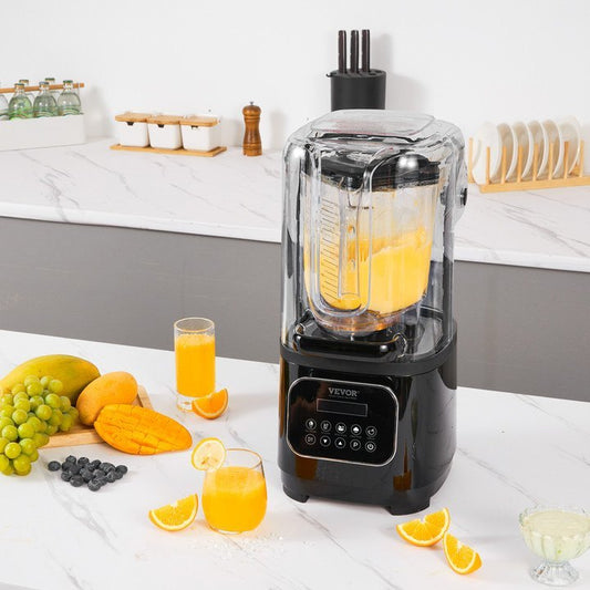 VEVOR Professional Blender With Shield, Commercial Countertop Blenders, 68 Oz  Blender Combo, Stainless Steel 9 Speed & 5 Functions Blender, For Shakes, Smoothies, Peree, And Crush Ice, Black PureLittleBloom.Co