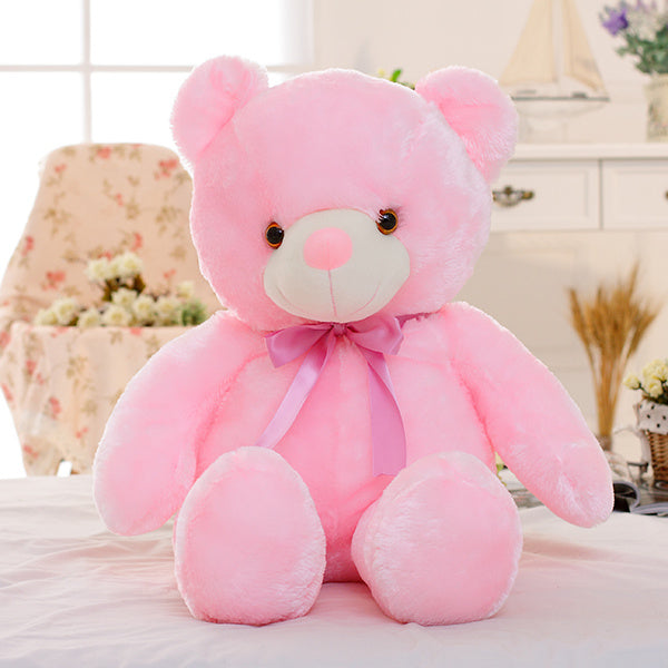 Creative Light Up LED Teddy Bear Stuffed Animals Plush Toy Colorful Glowing Christmas Gift For Kids Pillow PureLittleBloom.Co