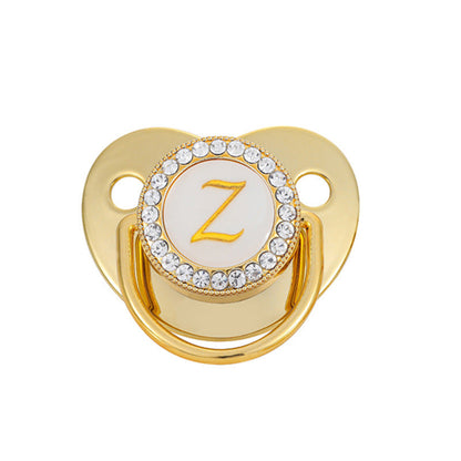 Baby Gold 26 Letter Soothing Pacifier PureLittleBloom.Co