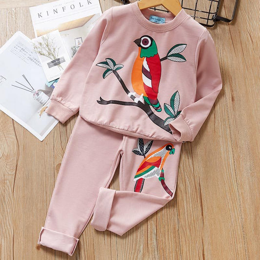 Children's printed long-sleeved casual suit PureLittleBloom.Co