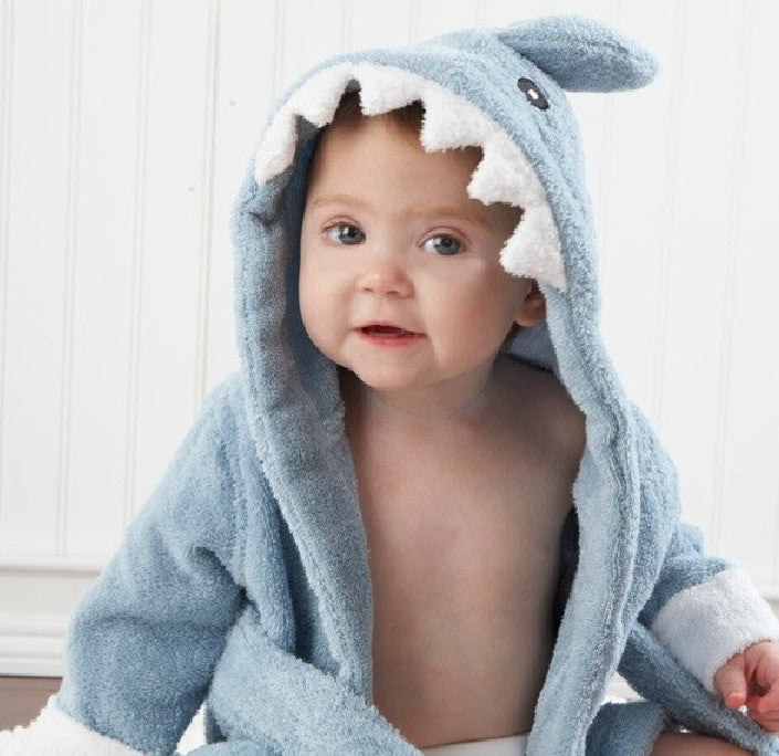 Cartoon Cute Animal Modeling Baby Bath Towels Baby Bathrobes Cotton Children's Bathrobes Baby Hooded PureLittleBloom.Co