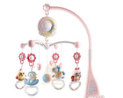 Baby Rattles Crib Mobiles Toy Holder Rotating Mobile Bed Bell Musical Box Projection Newborn Infant Baby Boy Toys PureLittleBloom.Co