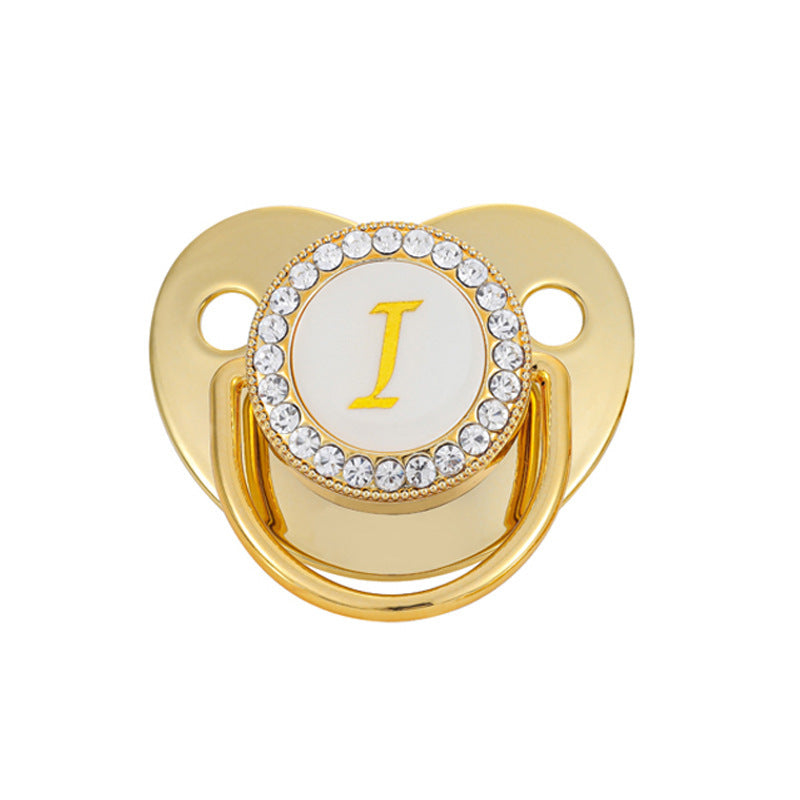 Baby Gold 26 Letter Soothing Pacifier PureLittleBloom.Co