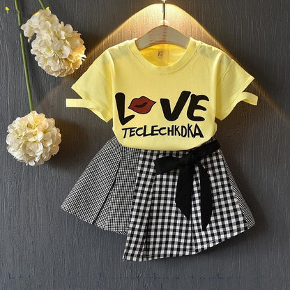 Kids Baby Girls Clothing Sets Summer TShirtsskirt Clothes PureLittleBloom.Co