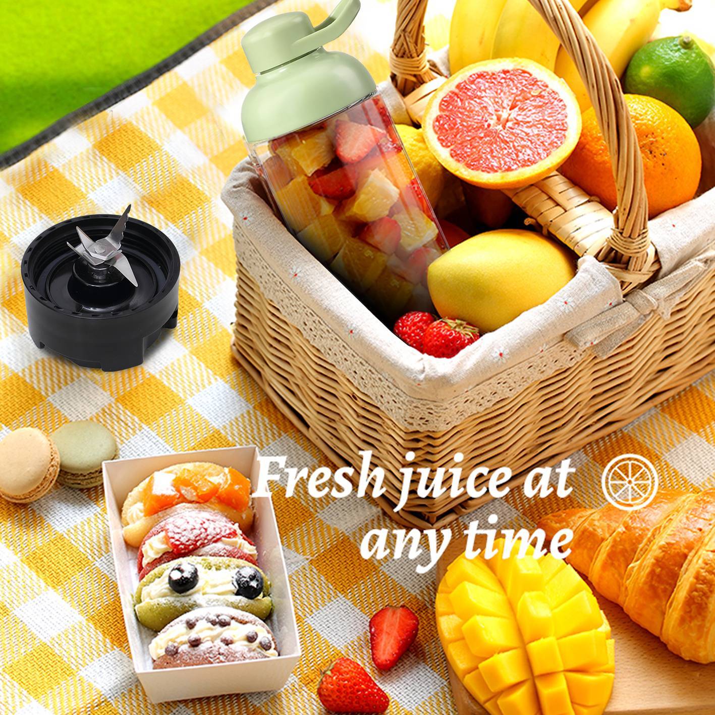 Personal Blender Maker For Shakes And Smoothies With 20.3 Oz Travel Cup And Lid PureLittleBloom.Co