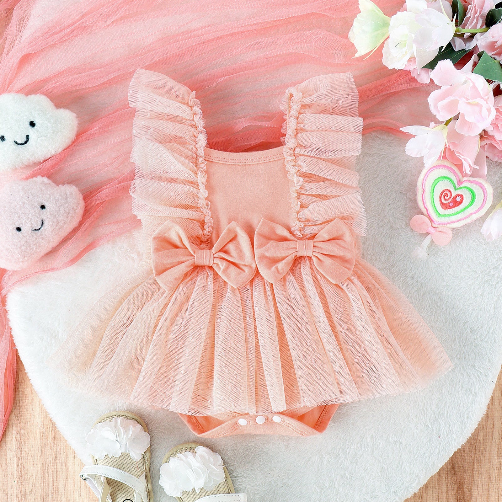 Jumpsuit Baby Net Skirt Princess Poris Dress Baby Skirt Baby Body Pants Jumpsuit PureLittleBloom.Co