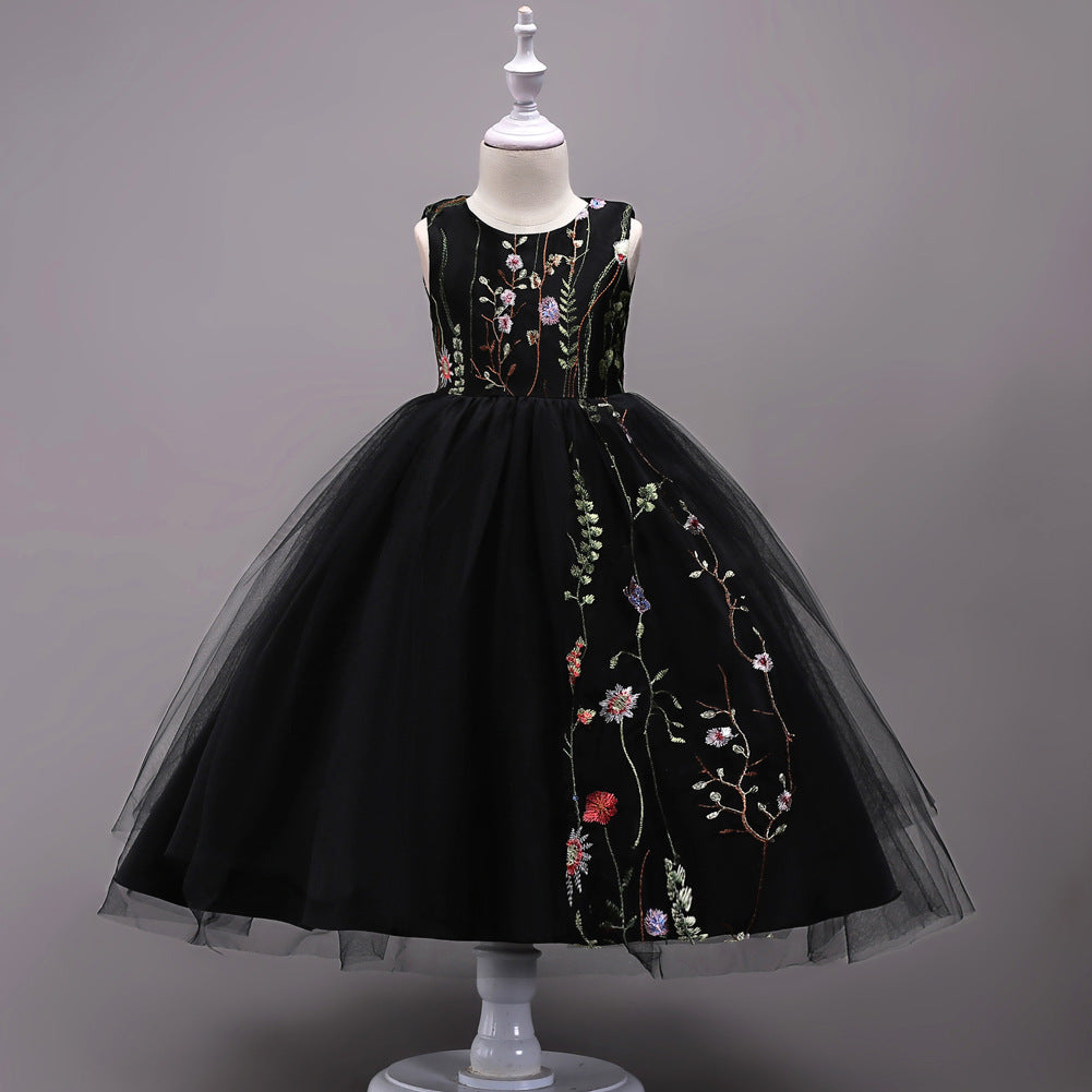 4-15 years embroidered Kids Dress PureLittleBloom.Co