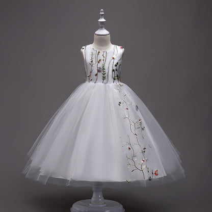 4-15 years embroidered Kids Dress PureLittleBloom.Co