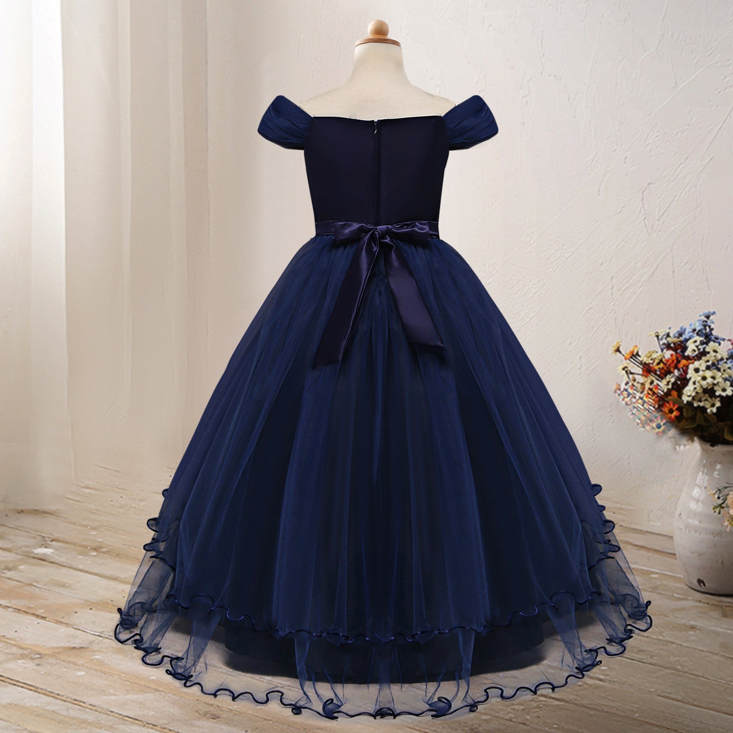 One-shoulder Princess Flower Dress Costume PureLittleBloom.Co