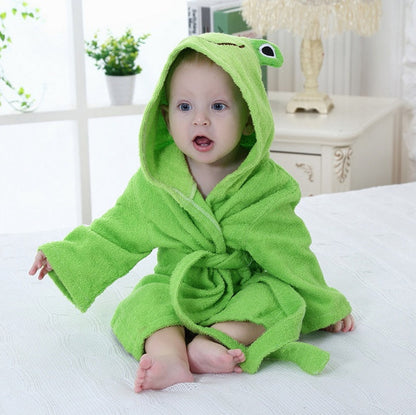 Cartoon Cute Animal Modeling Baby Bath Towels Baby Bathrobes Cotton Children's Bathrobes Baby Hooded PureLittleBloom.Co