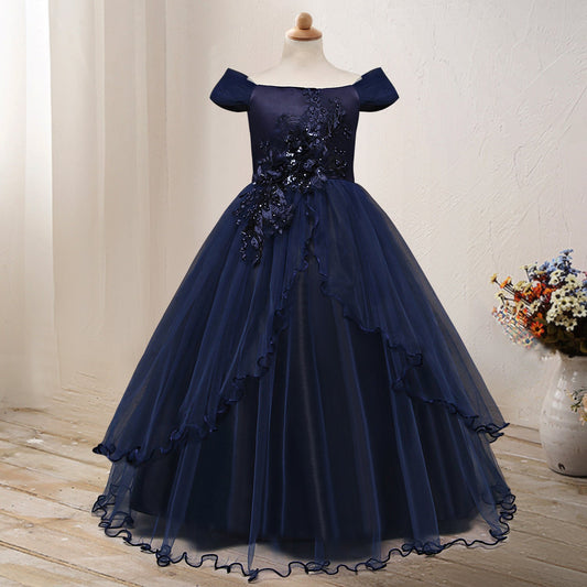 One-shoulder Princess Flower Dress Costume PureLittleBloom.Co