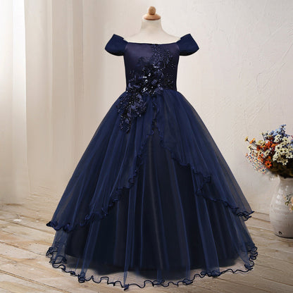 One-shoulder Princess Flower Dress Costume PureLittleBloom.Co