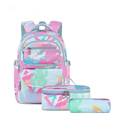 New Printed Schoolbag Three-piece Fashion Backpack PureLittleBloom.Co