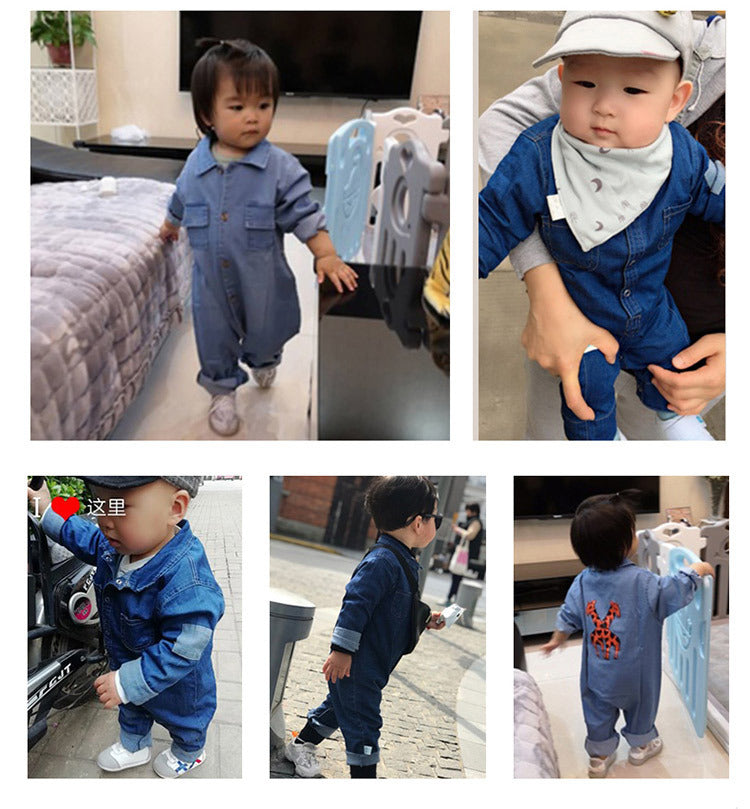 Baby denim jumpsuit PureLittleBloom.Co