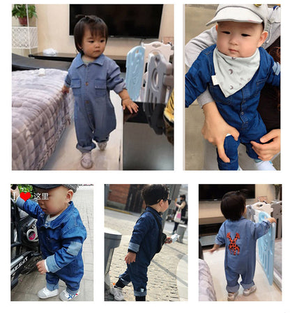 Baby denim jumpsuit PureLittleBloom.Co