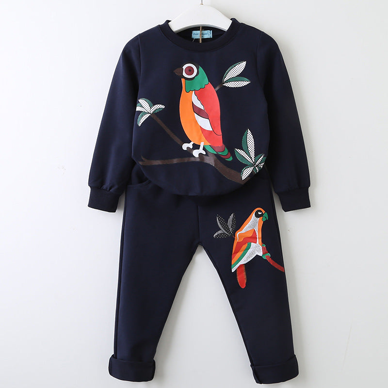 Children's printed long-sleeved casual suit PureLittleBloom.Co