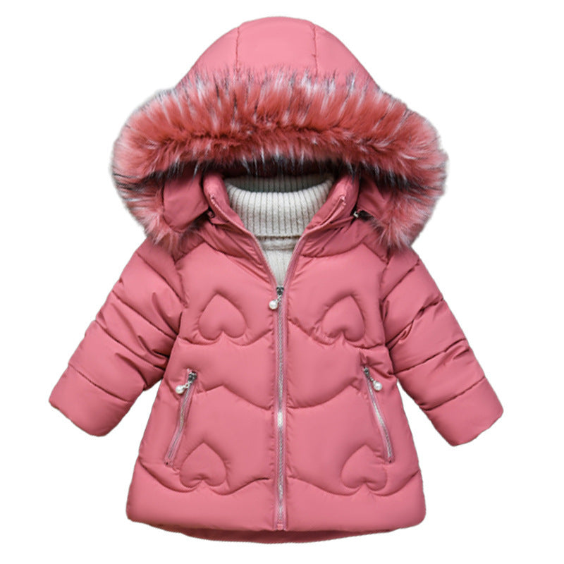 Thicken warm girls' cotton coat PureLittleBloom.Co
