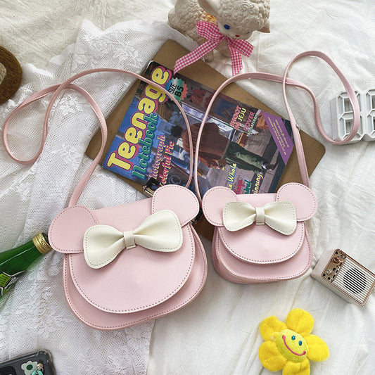 Cute And Adorable Bowknot Soft Girl Student Children's Small Bag Pu Female PureLittleBloom.Co
