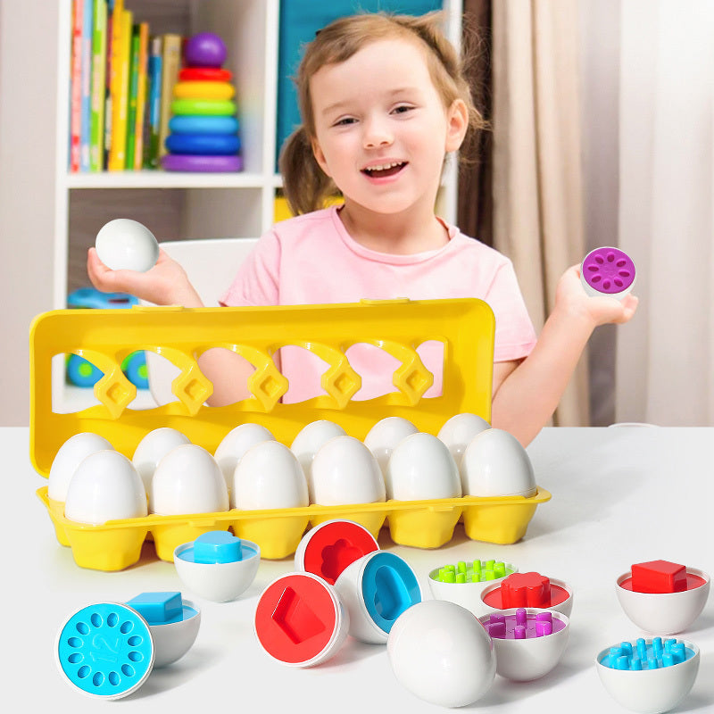 Baby Learning Educational Toy Smart Egg Toy Games Shape Matching Sorters Toys Montessori Eggs Toys For Kids Children PureLittleBloom.Co
