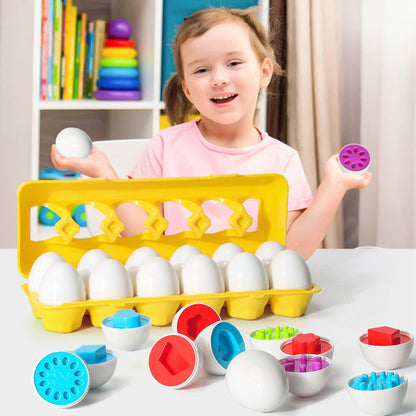 Baby Learning Educational Toy Smart Egg Toy Games Shape Matching Sorters Toys Montessori Eggs Toys For Kids Children PureLittleBloom.Co