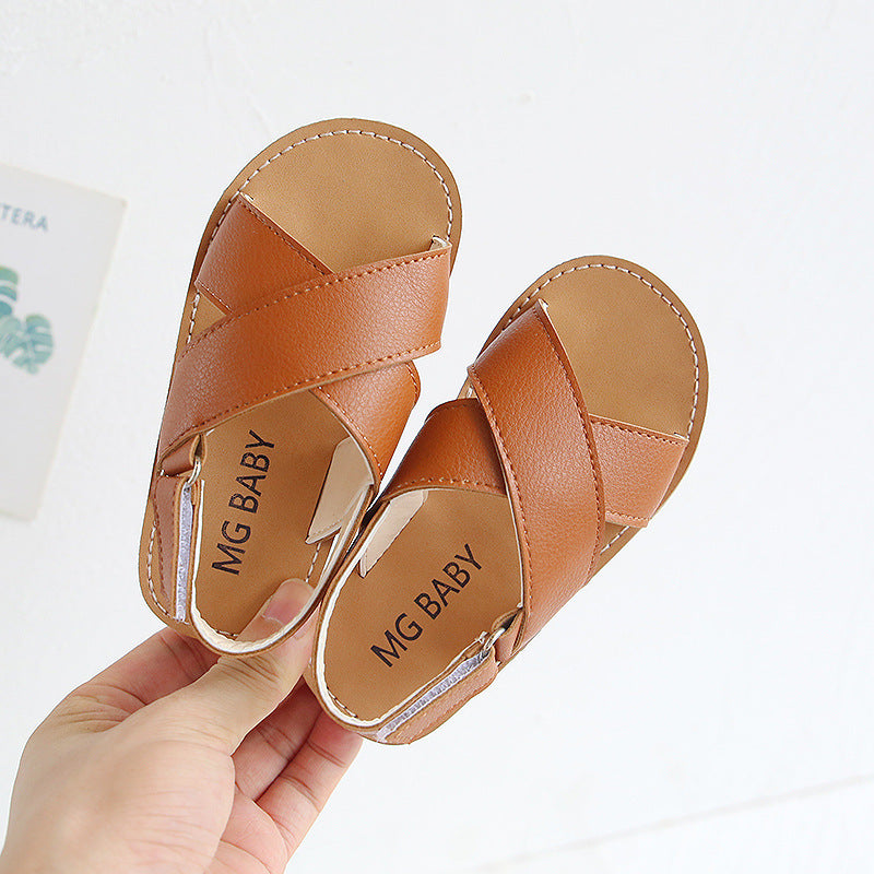 Older kids cross slip sandals PureLittleBloom.Co