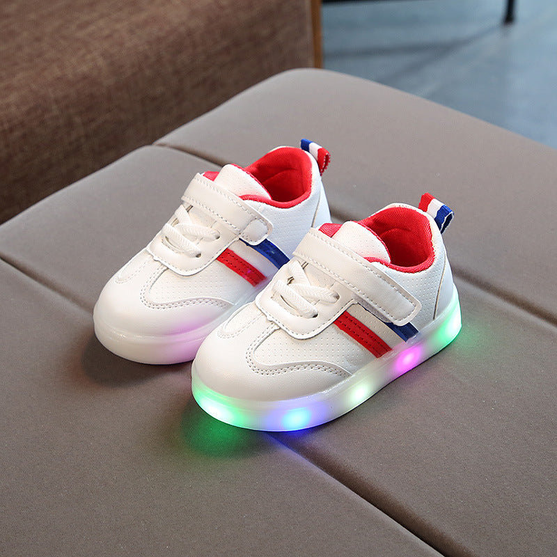Kimmy White LED Sneakers Shoes PureLittleBloom.Co