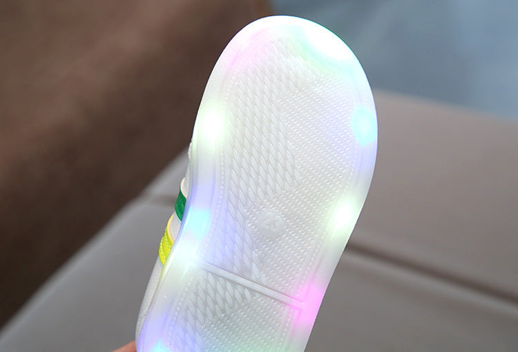Kimmy White LED Sneakers Shoes PureLittleBloom.Co